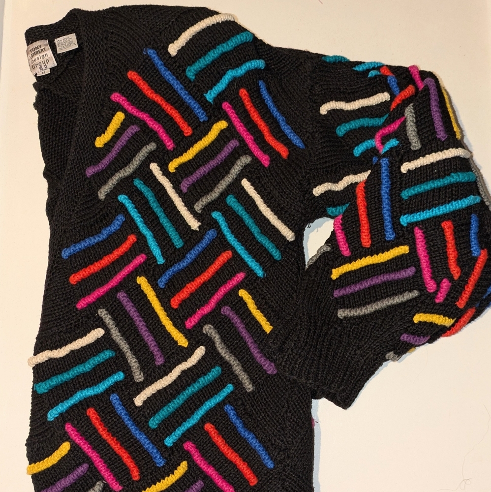 Tony Lambert Design Group Heavy Button Up Sweater Size Medium